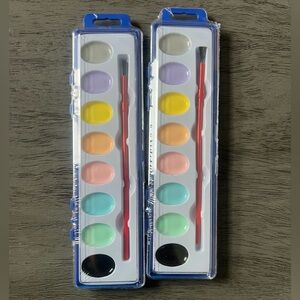 Colorful Watercolor Paint Set with Brush